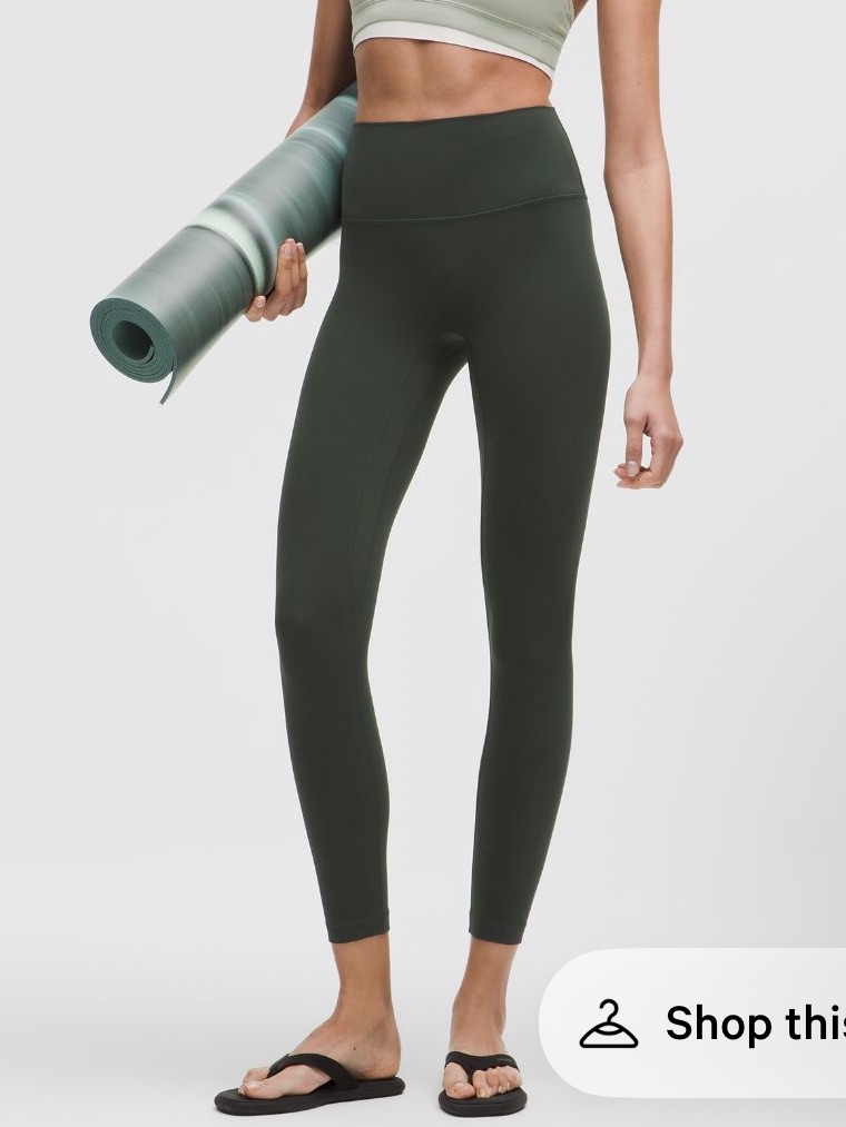 Lululemon Align High-Rise Leggings 25’. Rainforest Green